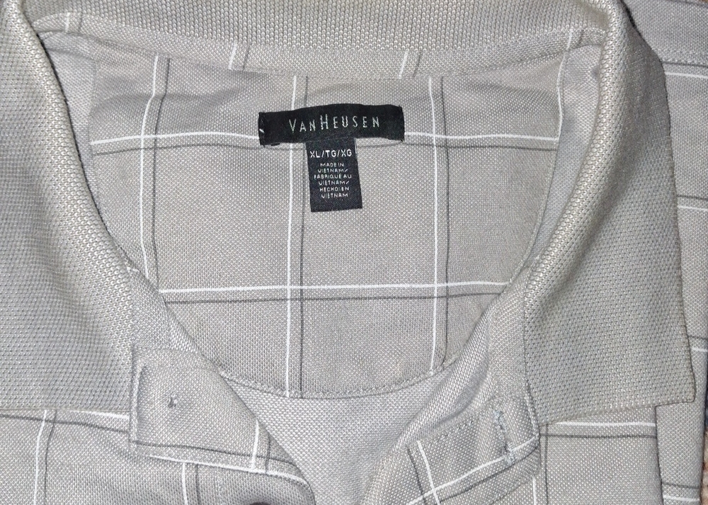 Van Heusen Light Gray Checkered Shirt